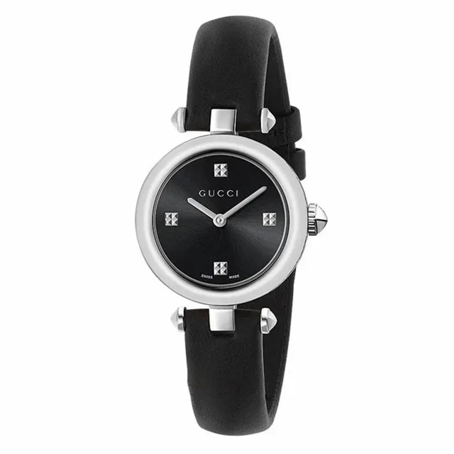 Đồng Hồ Nữ Gucci YA141506 Quartz Diamantissima Black Dial Màu Đen