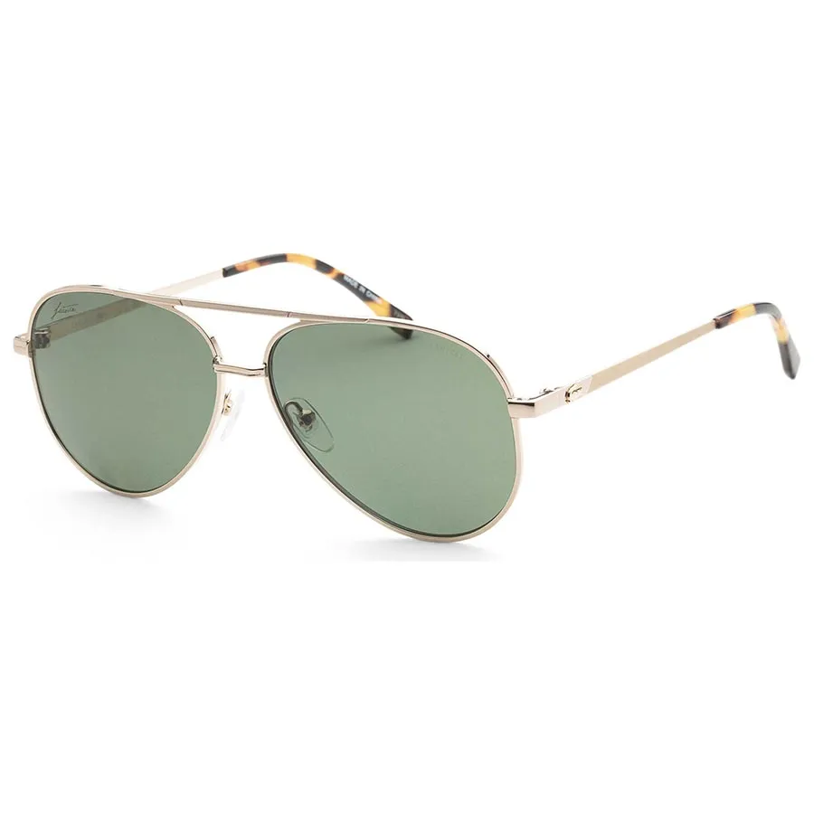 Kính Mát Unisex Lacoste Polarized Gold Aviator Sunglasses L233SP 714 60 Màu Xanh