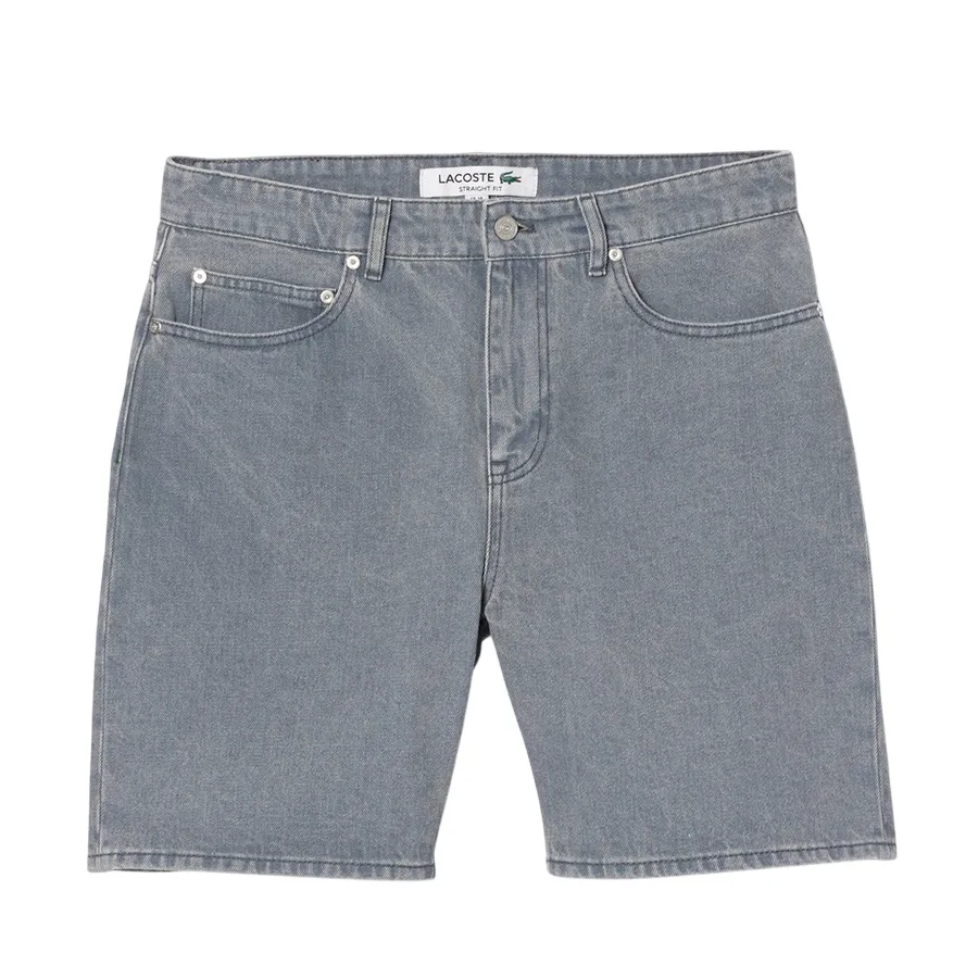 Quần Short Nam Lacoste Men's Washed Effect Denim FH9929 - FNI Màu Xanh Xám Size 30