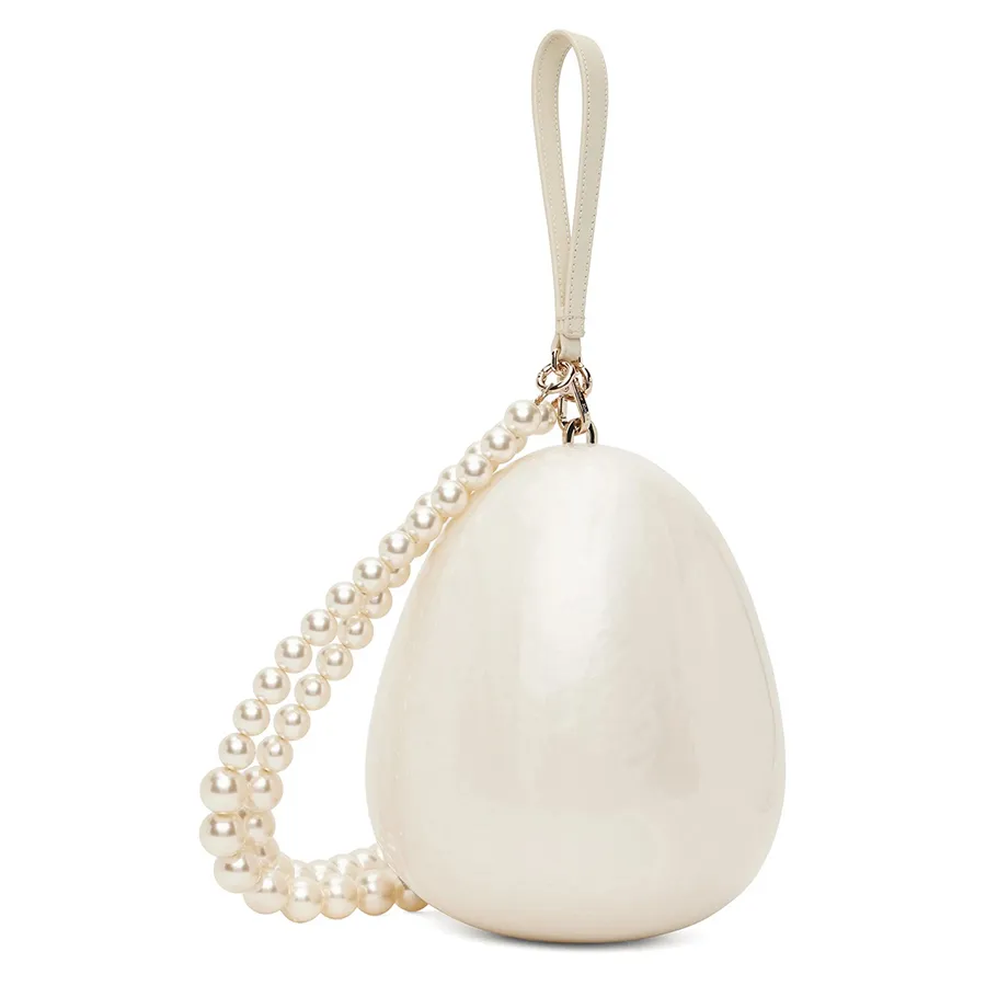 Túi Đeo Vai Nữ Simone Rocha Off White Large Egg Shoulder Bag Màu Trắng