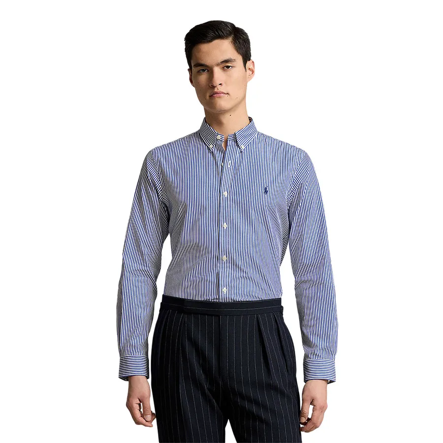 Áo Sơ Mi Nam Ralph Lauren Striped Shirt 710928255008 Màu Xanh Blue Size ...