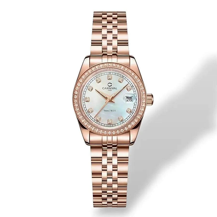 Đồng Hồ Nữ Carnival 8131L2-VH-TK&nbsp;Quartz Màu Vàng Hồng