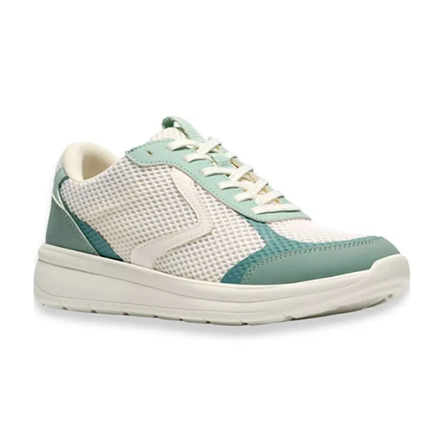 Giày Sneaker Nữ Clarks Woman Lifestyle Walking Ezrinn Tie Combinazione Verde Màu Xanh Trắng Size 37