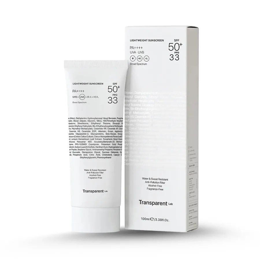 Kem Chống Nắng Transparent Lab Lightweight Cream SPF50+ PA++++ 100ml