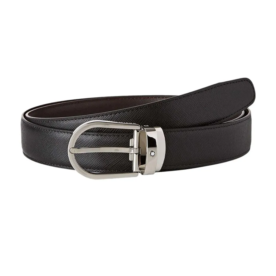 Thắt Lưng Hai Mặt Montblanc Reversible Leather Belt Độ Rộng Bản 3cm MB113834 Màu Đen