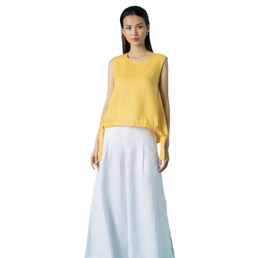 Áo Kiểu Nữ F2 Fashion & Freedom Linen Becoming Discover AK452-V-S-0321 Màu Vàng Size S