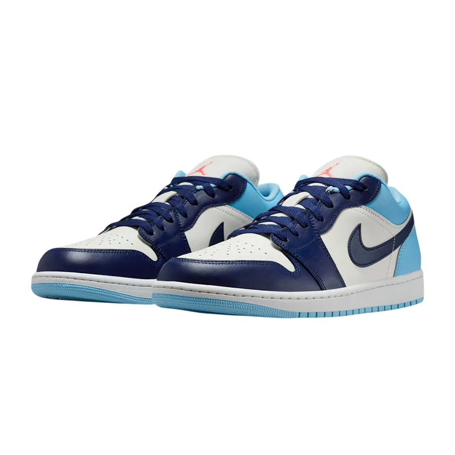 Giày Thể Thao Nam Nike Air Jordan 1 Low 'Sail Blue Chill' 553558-149 Màu Xanh Trắng Size 41