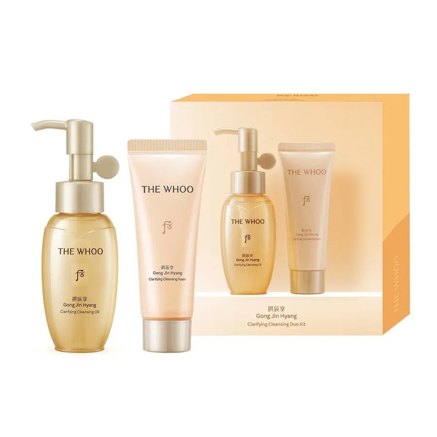Set Làm Sạch Da Whoo Gongjinhyang Clarifying Cleansing Duo Kit (2 Món)