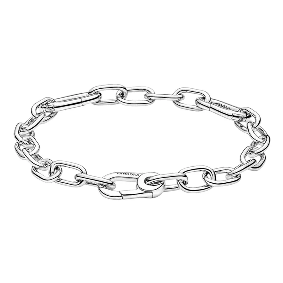 Vòng Đeo Tay Nữ Pandora Chuỗi Hạt Mắt Xích Lớn ME 599662C00 Màu Bạc Size 20