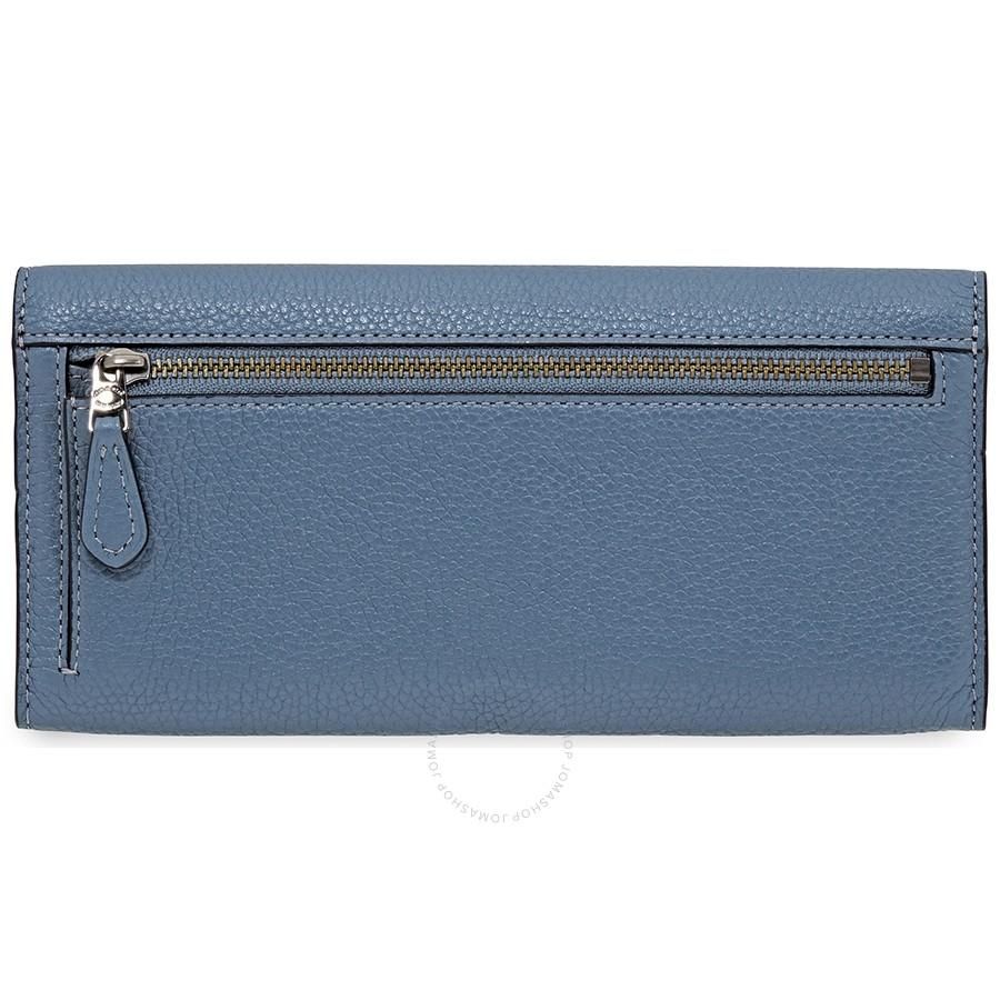 Order Ví Cầm Tay Coach Ladies Continental Leather Wallet- Chambray Blue Màu  Xanh Blue - Coach - Đặt mua hàng Mỹ, Jomashop online