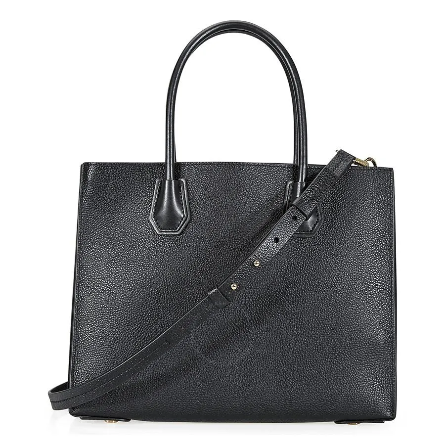 Túi Tote Michael Kors MK Mercer Large Pebbled Leather Tote - Black Màu Đen