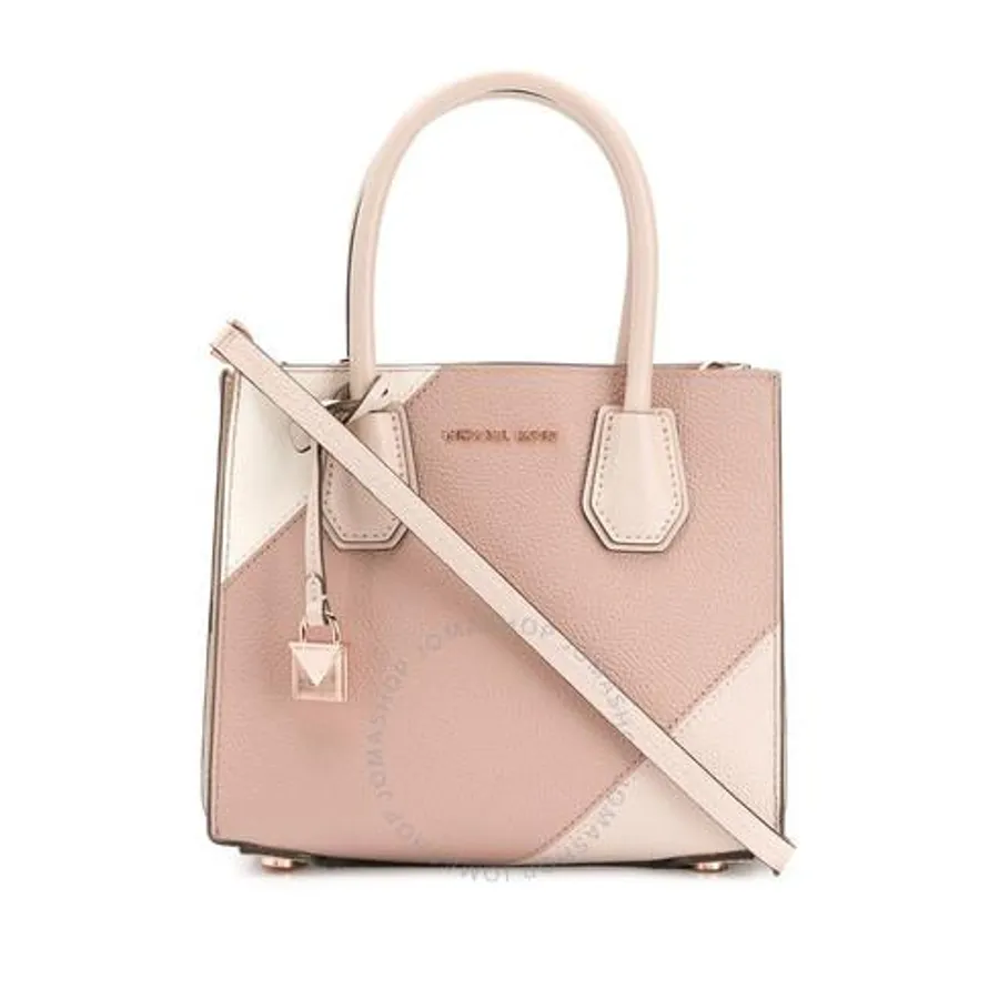 Túi Đeo Chéo Michael Kors MK Mercer Messenger Bag Màu Vàng Hồng