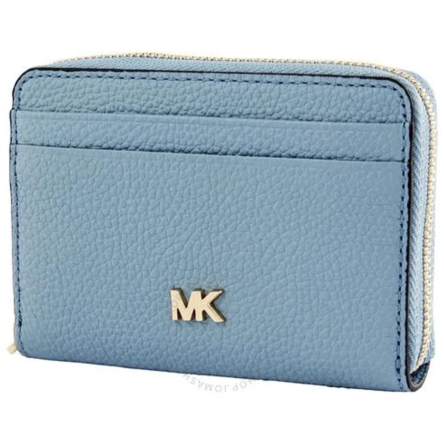 Order Ví Nhỏ Michael Kors MK Small Pebbled Leather Wallet- Powder Màu Xanh  Blue - Michael Kors - Đặt mua hàng Mỹ, Jomashop online
