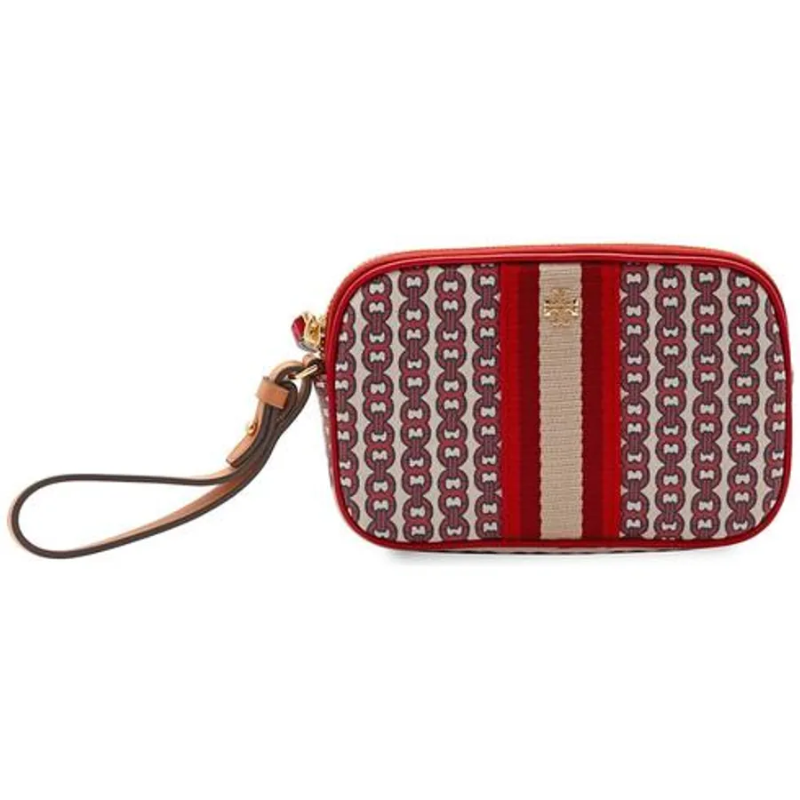 Túi Cầm Tay Tory Burch Gemini Link Canvas Wristlet- Liberty  display picture 1
