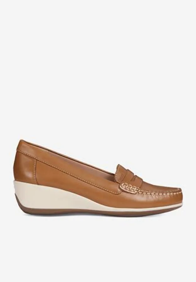 Mocassins Femme Geox D Arethea B - Cuir, Semelle Respirante Brevetée, Confort Memory Foam - 3