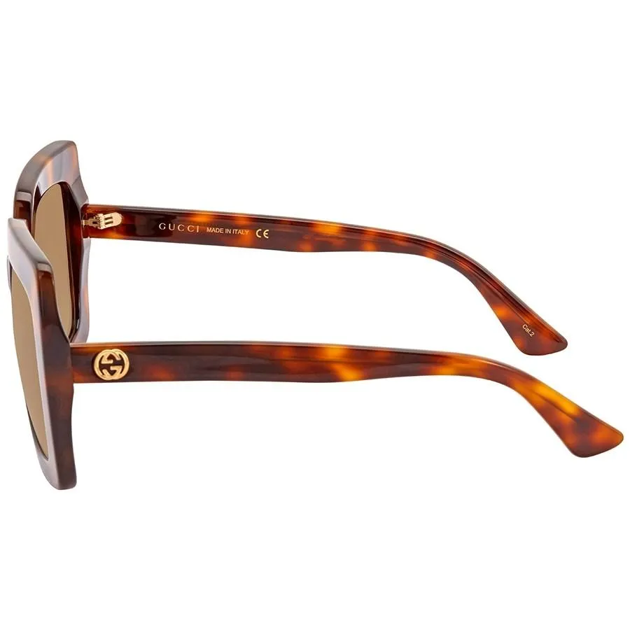 ?- New - GUCCI Brown Gradient Rectangular Ladies Sunglasses GG0328S 002 53 Buy Gucci GG0328S 002 Havana GG0328S Square Sunglasses Lens  main image 4