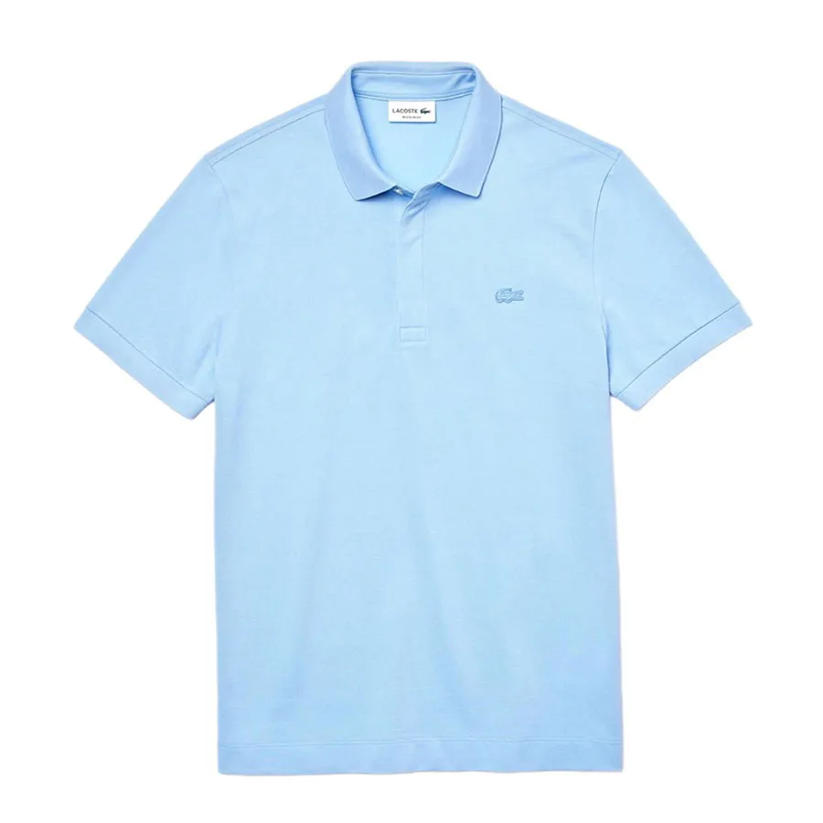 Áo Polo Nam Lacoste Regular Fit Paris Stretch Pique PH5522 HBP Màu Xanh Nhạt Size 3
