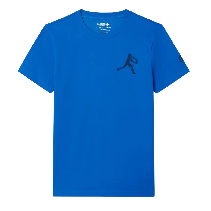 Áo Thun Nam Lacoste Tennis x Novak Djokovic TH1044 892 Tshirt Màu Xanh Blue Size 3