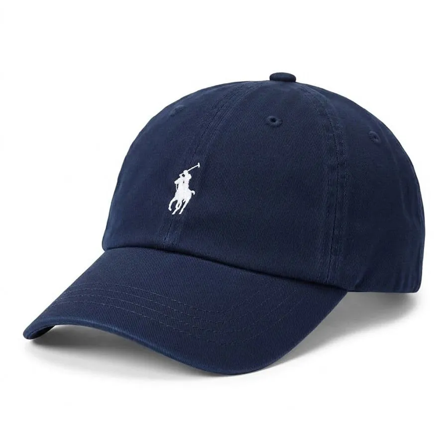 Mũ Ralph Lauren Polo Cotton Chino White Logo Indigo 658171-IDG Màu Xanh Đậm
