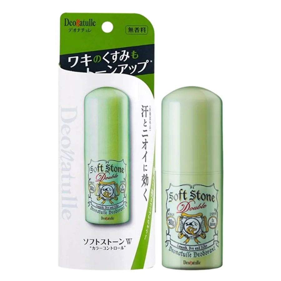 Lăn Khử Mùi Đá Khoáng Deonatulle Soft Stone Double Deodorant Color 20g (Xanh Lá)