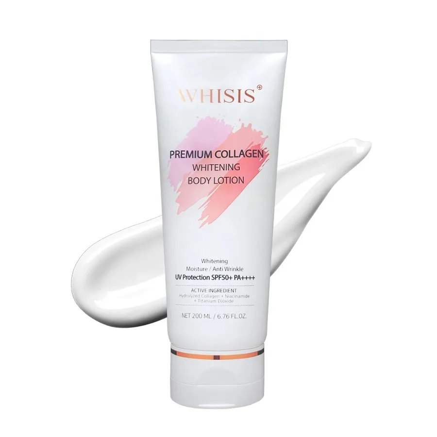Kem Dưỡng Thể Bảo Vệ Da Whisis Premium Collagen Whitening Body Lotion SPF50+ PA++++ 200ml