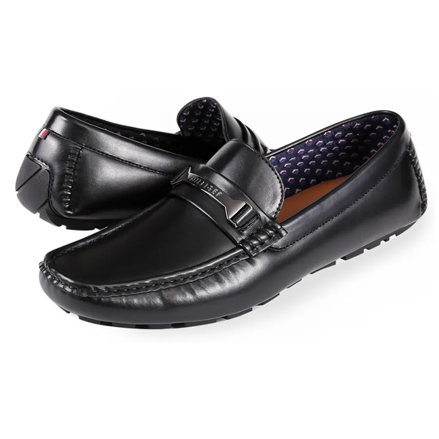 Giày Lười Nam Tommy Hilfiger Moca Axin Loafer AXIN - BLK Màu Đen Size 7.5