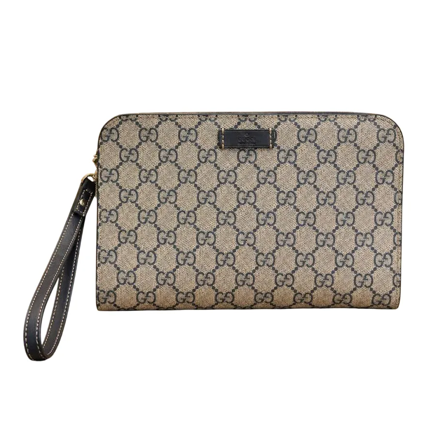Túi xách Gucci Supreme Canvas Clutch Bag màu be
