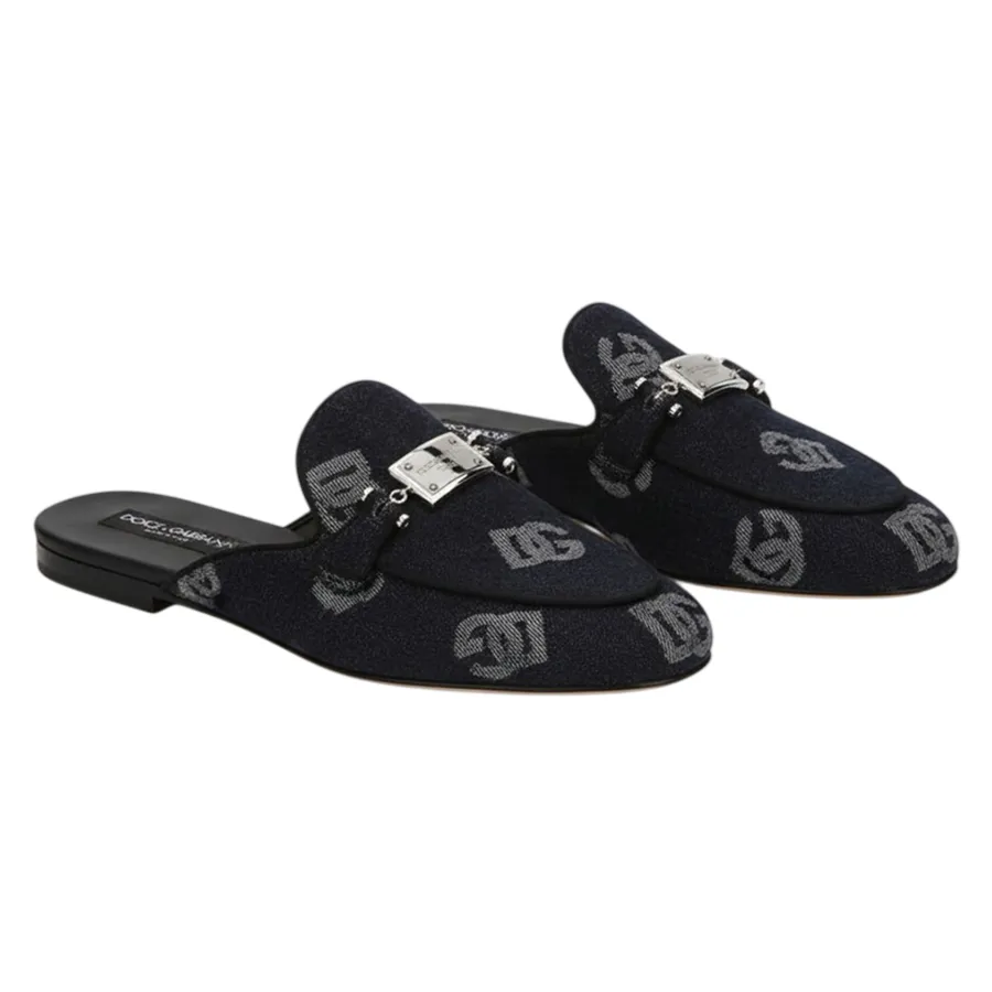 Giày Sục Nam Dolce & Gabbana D&G Denim Nhiều A80311AH43880650 Màu Đen Size 39