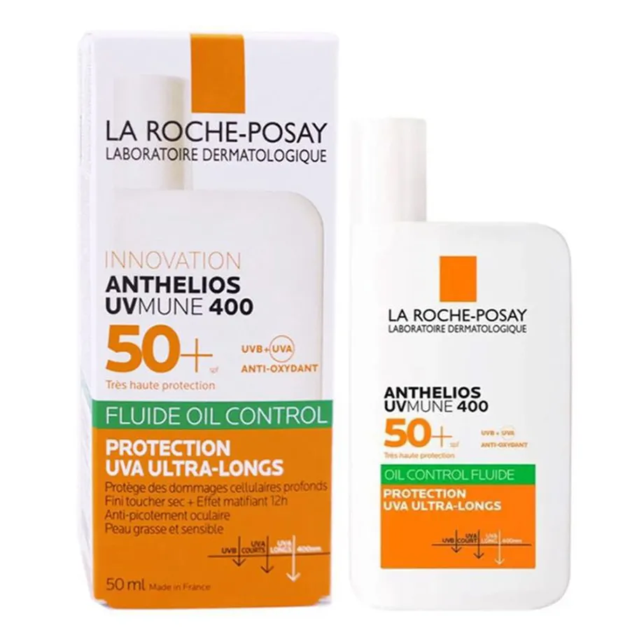 Kem Chống Nắng Dạng Sữa Cho Da Dầu La Roche-Posay Anthelios UVMune 400 Oil Control Fluid SPF50+ UVB + UVA 50ml