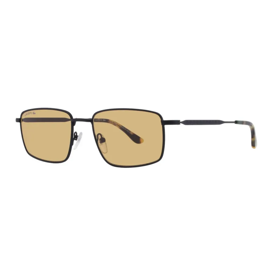 Kính Mát Nam Lacoste Amber Rectangular Men's Sunglasses L277S 002 55 Màu Vàng Đen