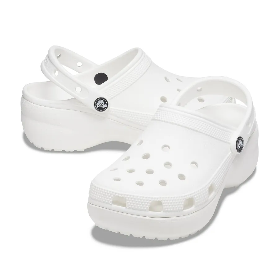 Giày Sục Nữ Crocs Clog Classic Platform - White 206750-100 Màu Trắng Size 37-38