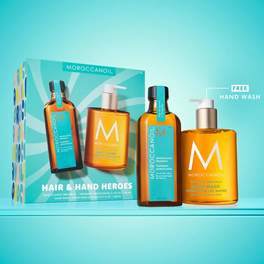Set Tinh Dầu Dưỡng Tóc + Gel Rửa Tay Moroccanoil Signature Scent