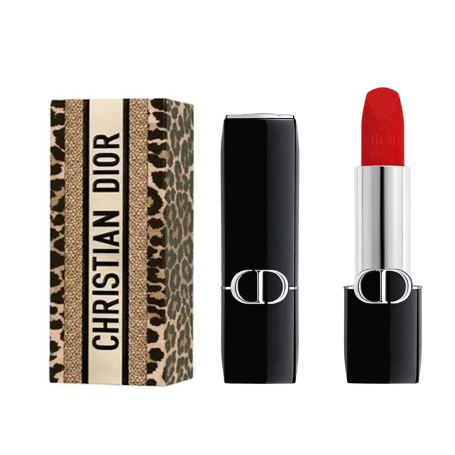 Son Dior Rouge Dior Couture Velvet 999 Đỏ Tươi (Vỏ Beo)