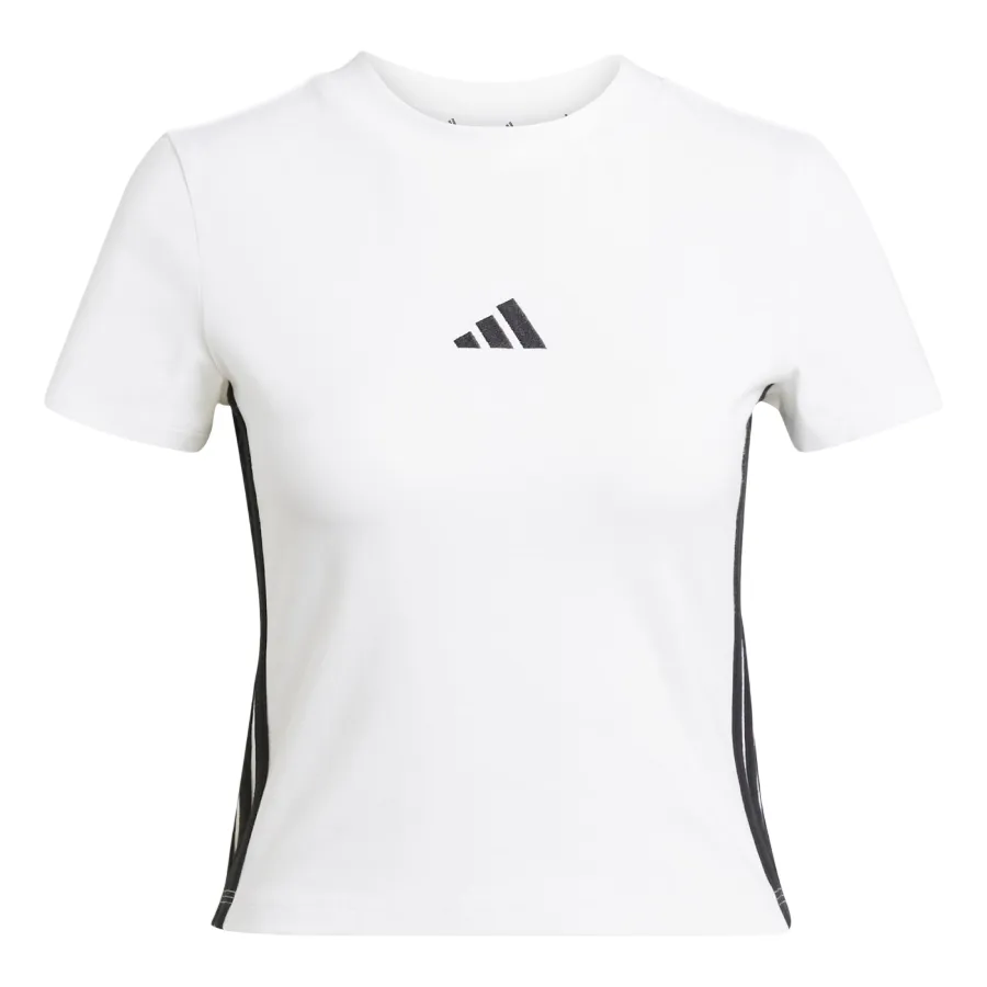 Áo Thun Nữ Adidas Baby Tee Essentials 3-Stripes White JE1239 Tshirt Màu Trắng Size XS