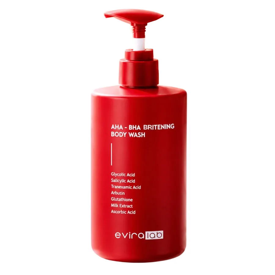 Sữa Tắm Làm Sạch, Hỗ Trợ Dưỡng Sáng Da Eviralab AHA BHA Brightening Body Wash 300ml