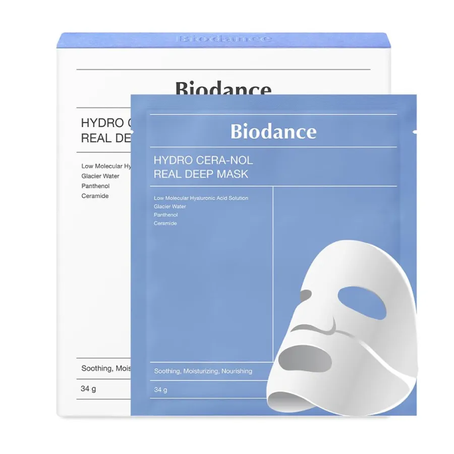 Mặt Nạ Thạch Hỗ Trợ Dưỡng Ẩm Sâu Cải Thiện Da Khô Ráp Biodance Hydro Cera-nol Real Deep Mask (Hộp 4 Miếng)