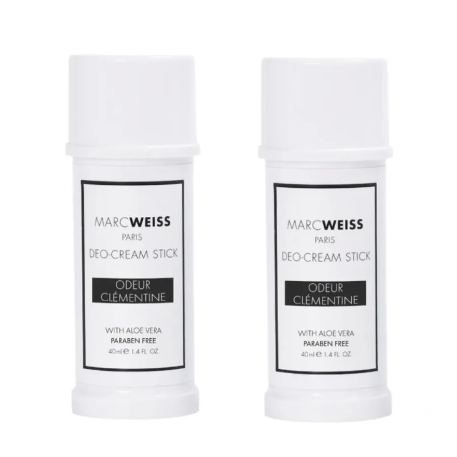 Combo 2 Thanh Khử Mùi Hương Nước Hoa Ngăn Mồ Hôi Marcweiss Paris Deo-Cream Stick Clementine (40ml x 2)