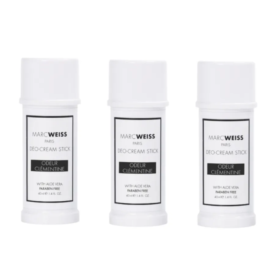 Combo 3 Thanh Khử Mùi Hương Nước Hoa Ngăn Mồ Hôi Marcweiss Paris Deo-Cream Stick Clementine (40ml x 3)