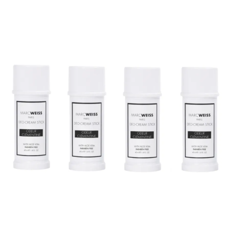 Combo 4 Thanh Khử Mùi Hương Nước Hoa Ngăn Mồ Hôi Marcweiss Paris Deo-Cream Stick Clementine (40ml x 4)