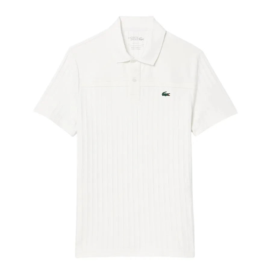 Áo Polo Nam Lacoste Men's Ultra Dry Badge Accent Tennis Heritage DH8960 800 Màu Trắng Size 3
