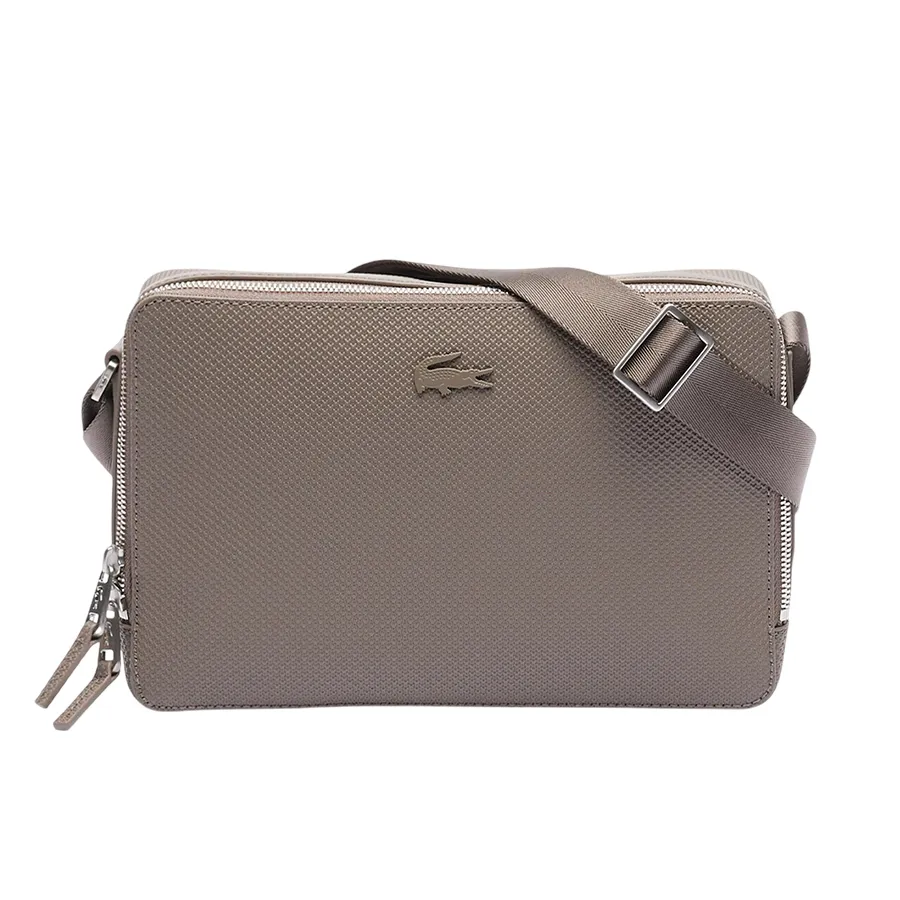 Túi Đeo Chéo Nam Lacoste Chantaco Piqué Leather Reporter Bag NH3270CE Q80 Màu Nâu