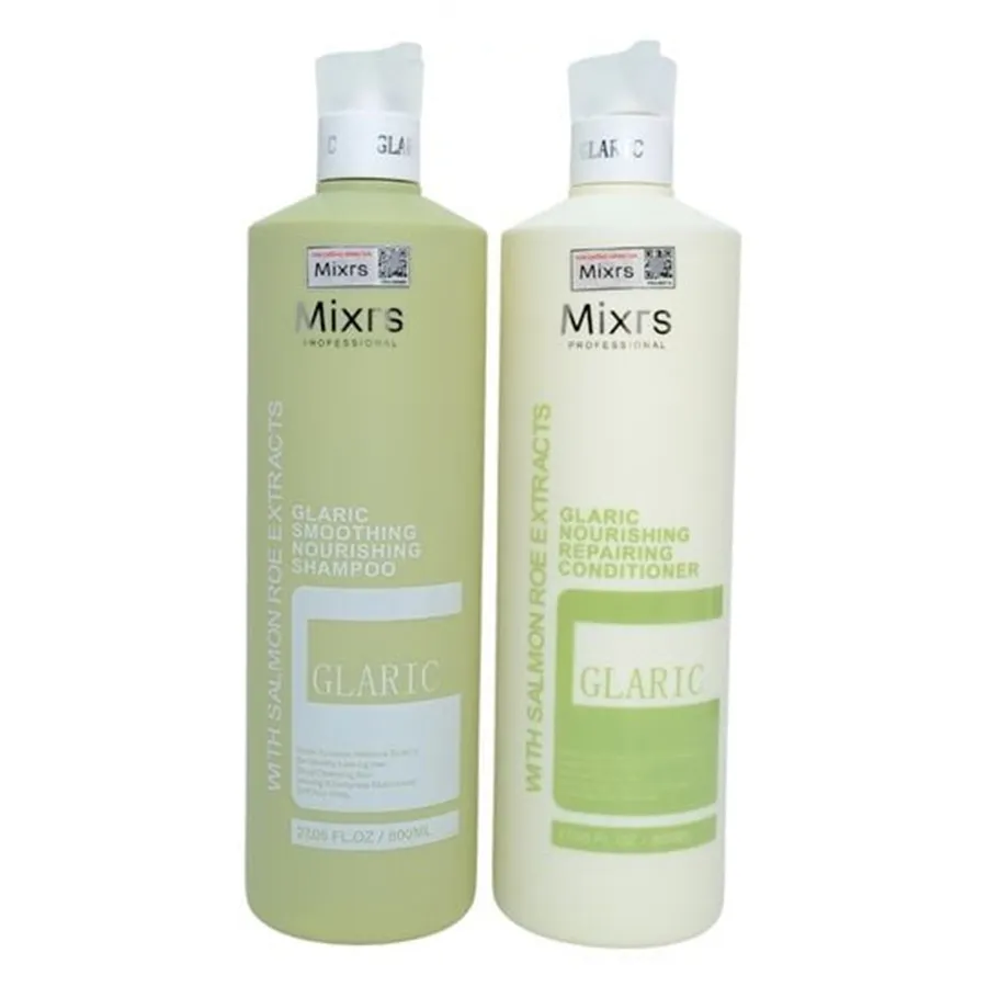 Set Dầu Gội Và Xả Phục Hồi Chuyên Sâu Mixrs Glaric Màu Xanh Lá (800ml x 2)