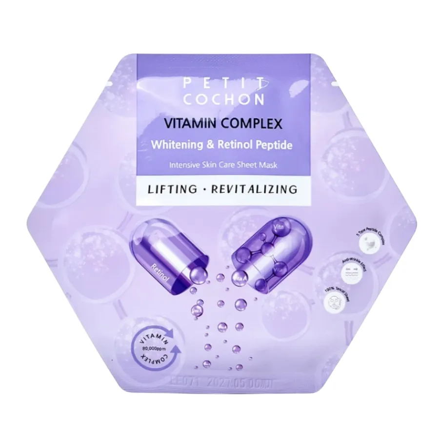 Mặt Nạ Hỗ Trợ Làm Sáng Và Cải Thiện Nếp Nhăn Petit Cochon Whitening & Re Peptide