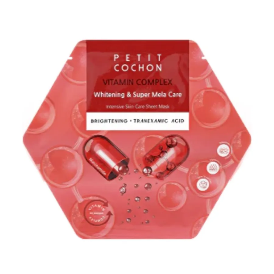 Mặt Nạ Hỗ Trợ Làm Sáng Và Giảm Nám Petit Cochon Whitening & Super Mela Care
