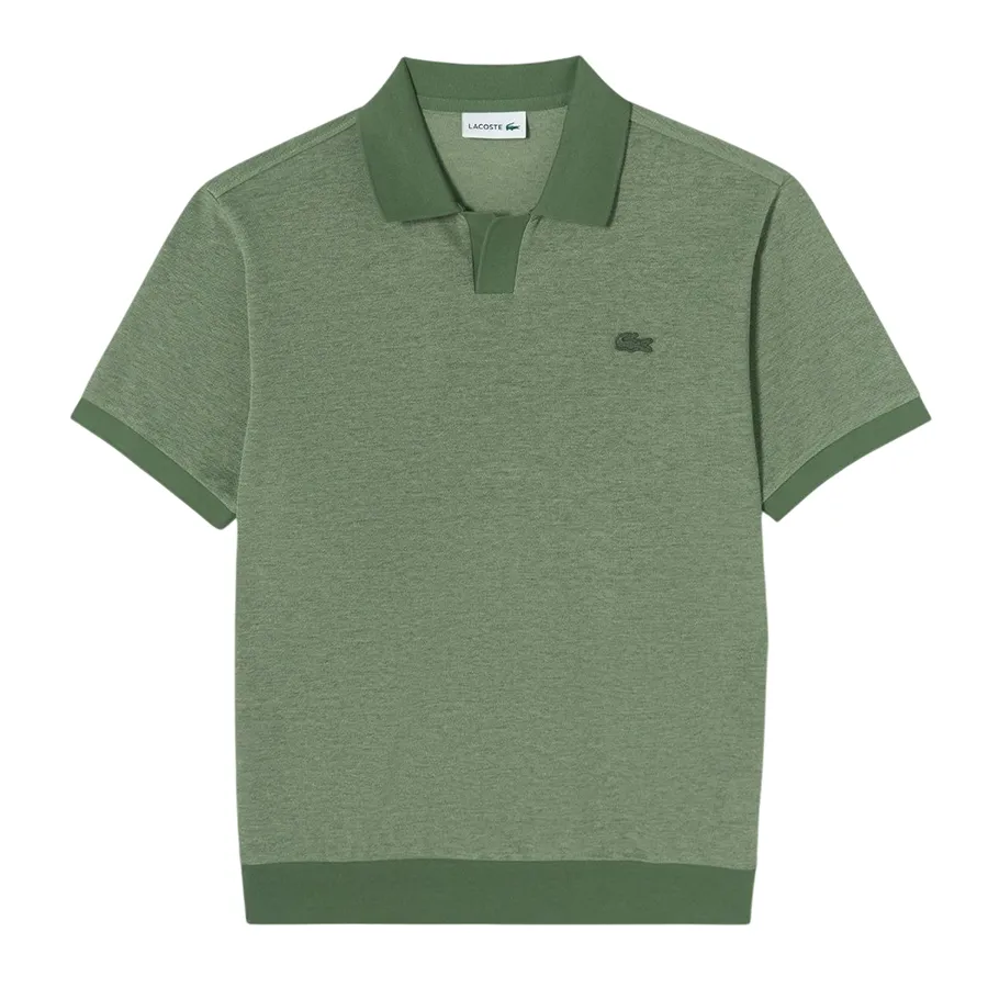 Áo Polo Nam Lacoste Men's Basic Open Collar Short Sleeve Regular Fit Polo Shirt PH387E 02M Màu Xanh Green Size 3