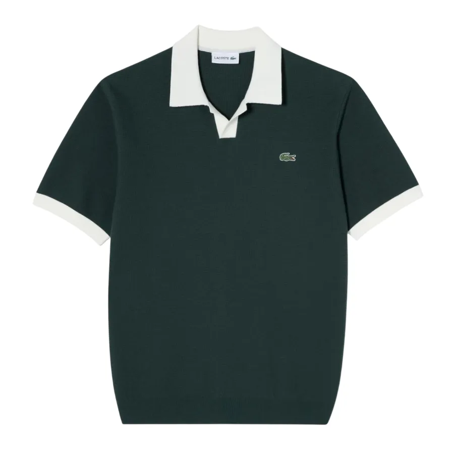 Áo Polo Nam Lacoste Regular Fit Green PH843E 132 Màu Xanh Rêu Đậm Size 3