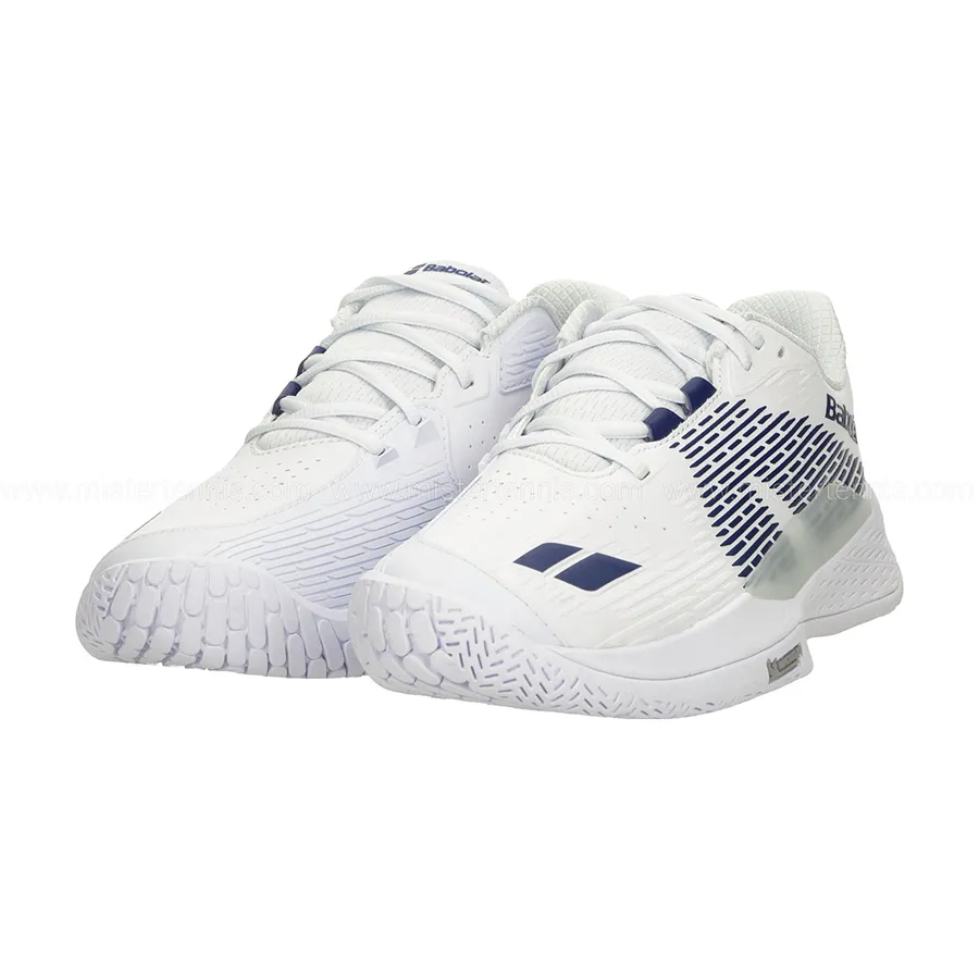 Giày Tennis/Pickleball Nam Babolat Propulse Storm White/Dark Blue 30F26442A-1069 Màu Trắng/Xanh Size 40