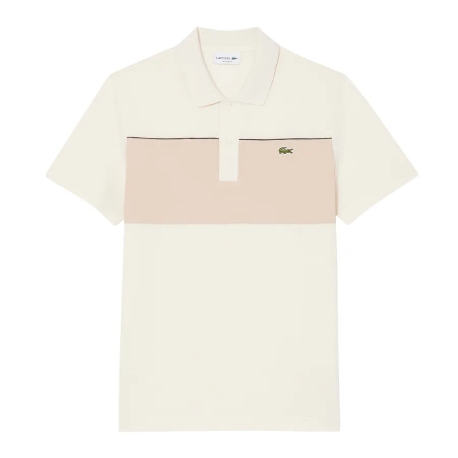 Áo Polo Nam Lacoste Regular Fit Colour-Block Piqué PH0895 - 3RR Màu Be Size 5