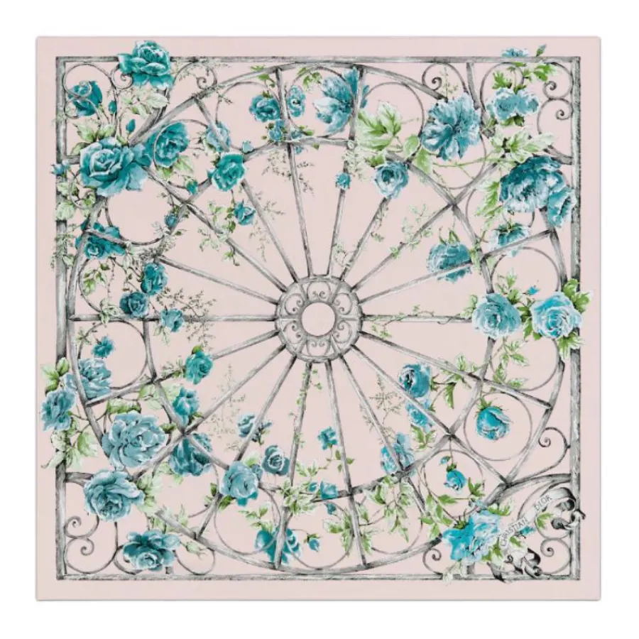 Khăn Dior Silk Scarves Multicolor Phối Màu