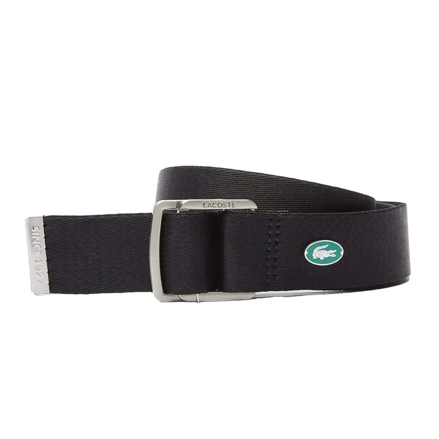 Thắt Lưng Nam Lacoste Men's Casual Contrast Croc Canvas Belt RC4055 - 000 Màu Đen Size 110